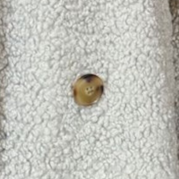 G by Giuliana Black Label Pale Gray Faux Shearling Teddy Double Breast Long Coat - Picture 13 of 15